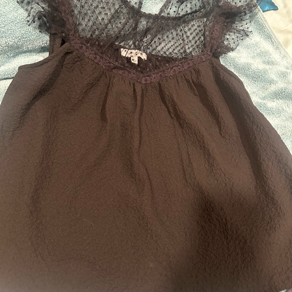 Elegant Black Lace Trim Blouse